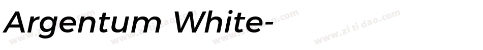 Argentum White字体转换